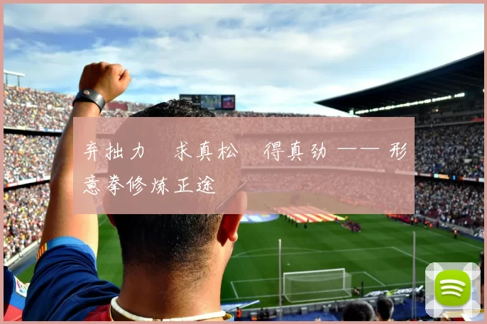 弃拙力・求真松・得真劲 —— 形意拳修炼正途